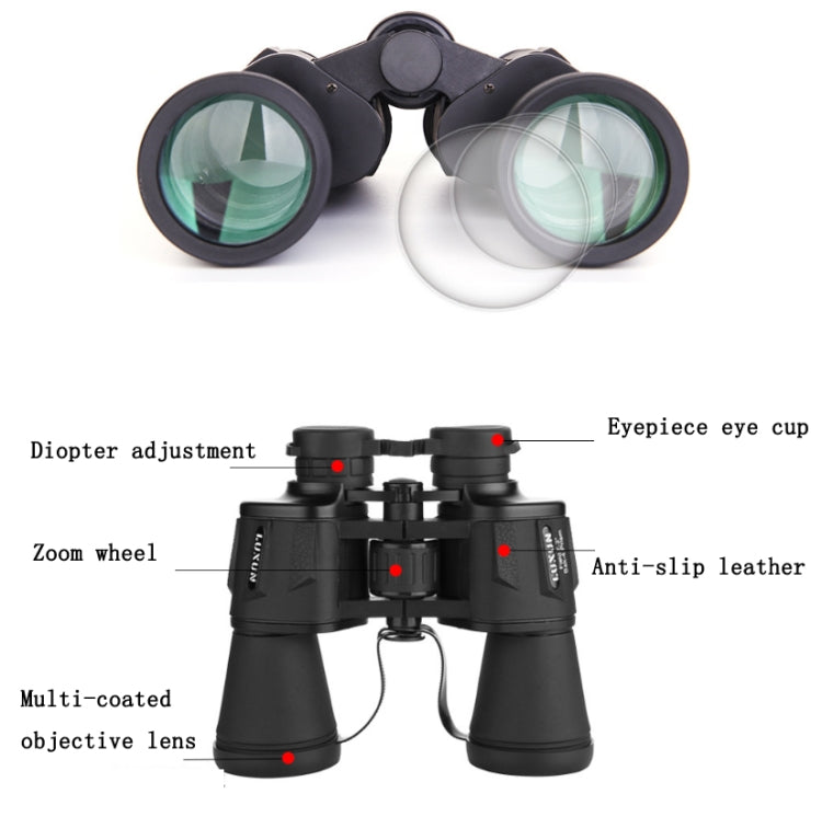 Luxun 20X50 Outdoor Binoculars  Low Light Night Vision Non-Infrared High Power Binoculars