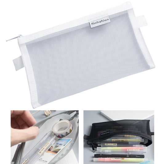 Nylon Simple Transparent Mesh Pencil Case Office School Supplies