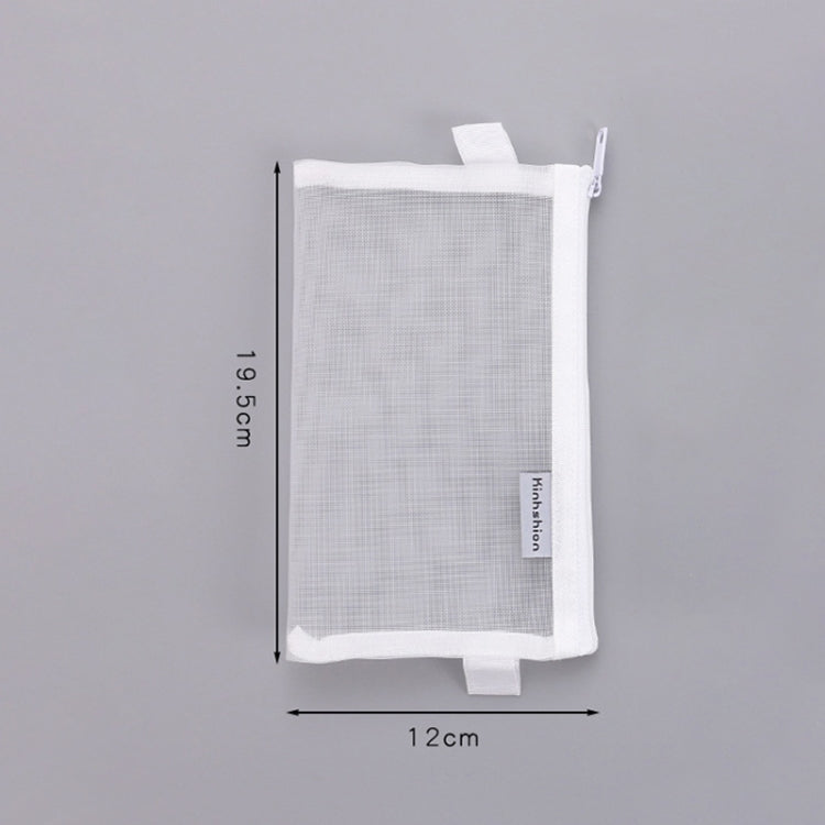 Nylon Simple Transparent Mesh Pencil Case Office School Supplies