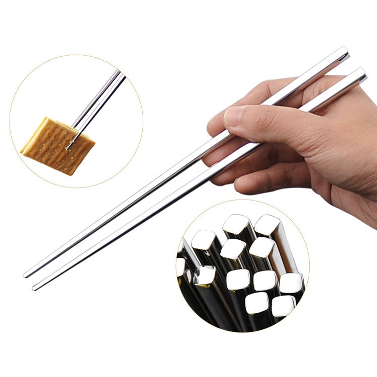 1 Pairs 304 Stainless Steel Chopsticks Non-Slip Tableware Adult Chopsticks