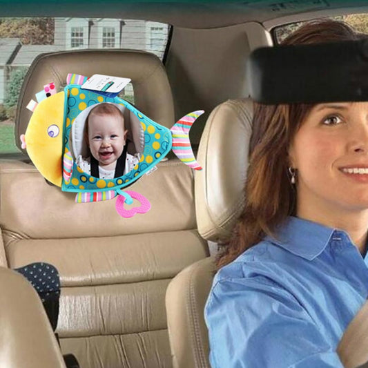 Baby Car Seat Reverse Car Rearview Mirror Pendant Plush Toy