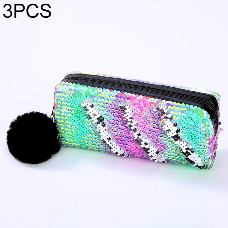 Reversible Sequin Pencil Case for Girls School Supplies Super Big Stationery Gift Magic Makeup Bag