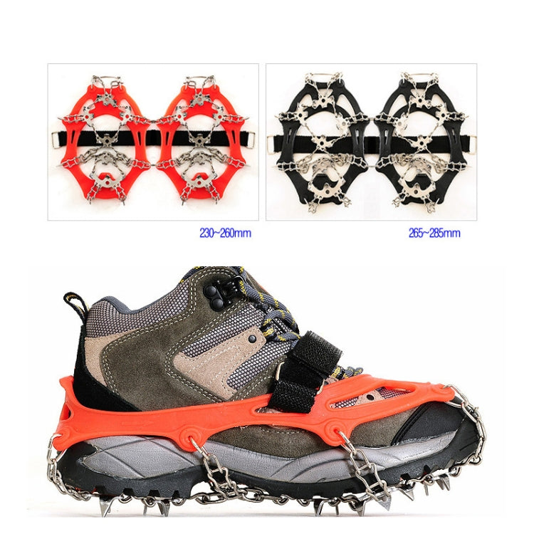 Outdoor 18-Tooth 430 Stainless Steel Crampons Snow Hiking Shoes Spikes Non-Slip Shoe Covers，SIze: