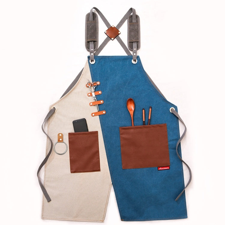 Denim Apron Barber Milk Tea Shop Waiter Overalls