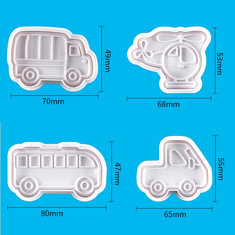 3 Sets Plastic Decorative Biscuit Mold Transportation Tool Series Biscuit Spring Mold