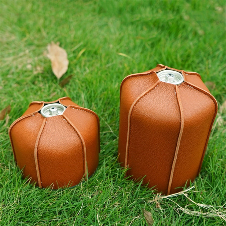 Outdoor Camping Flat Gas Tank Leather Case Camping Steam Lamp Fuel Tank PU Protective Cover