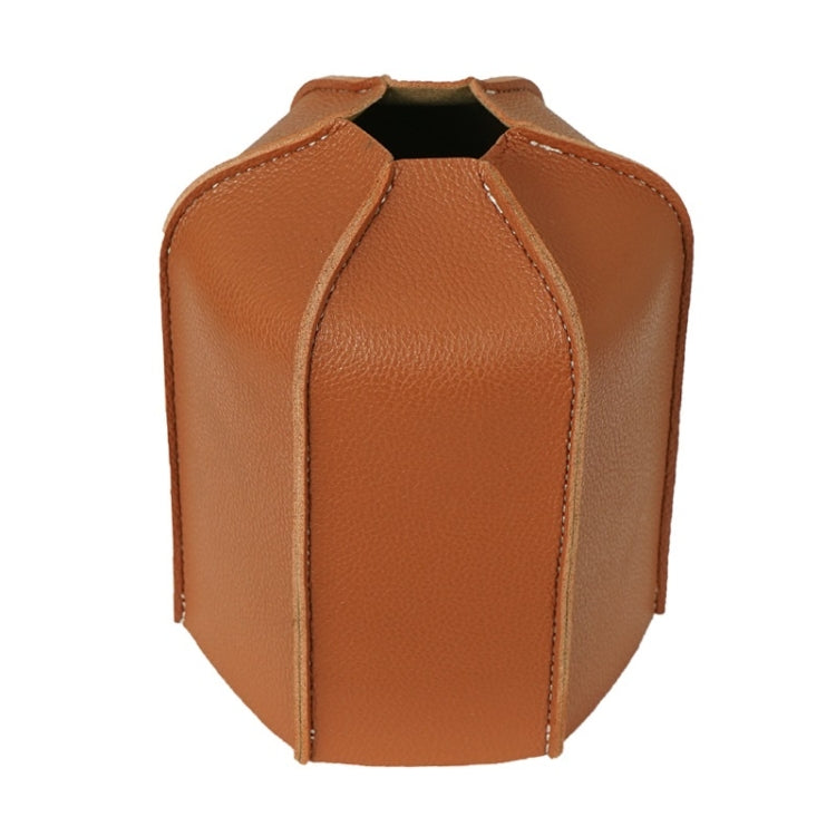 Outdoor Camping Flat Gas Tank Leather Case Camping Steam Lamp Fuel Tank PU Protective Cover