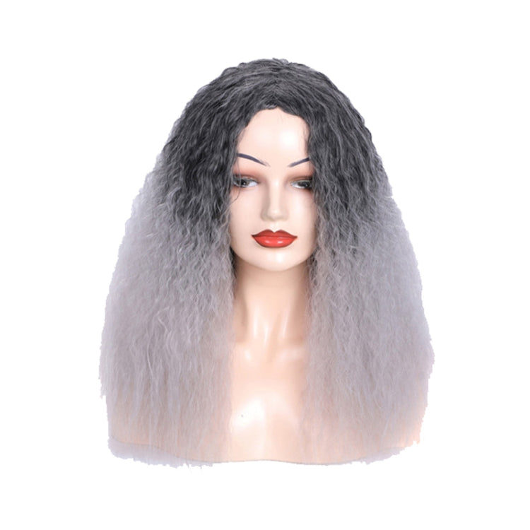 Matte Realistic Corn Perm Long Curly Hair Woolen Volume Wig Headgear