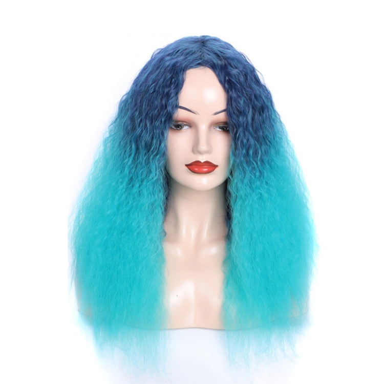 Matte Realistic Corn Perm Long Curly Hair Woolen Volume Wig Headgear