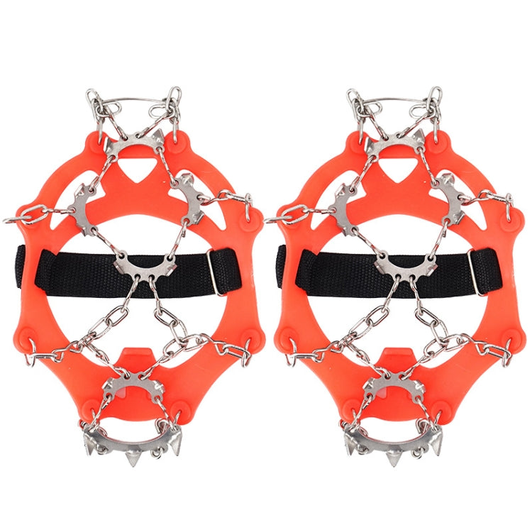 13 Teeth Outdoor Stainless Steel Mountaineering Climbing Crampons Trekking Non-Slip Shoe Covers, Size: