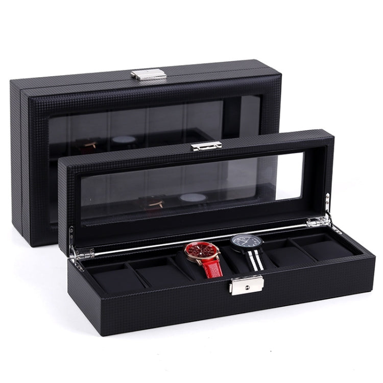 Woven Pattern PU Leather Watch Box Jewelry Storage Display Box