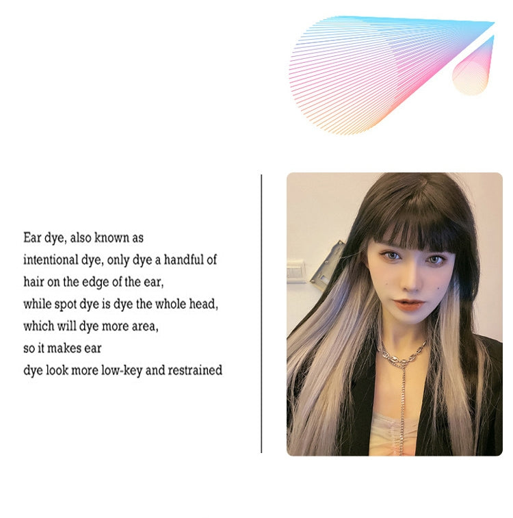 5 PCS Color Highlighting Hair Extension Piece One-Piece Invisible Seamless Hair Extension Piece