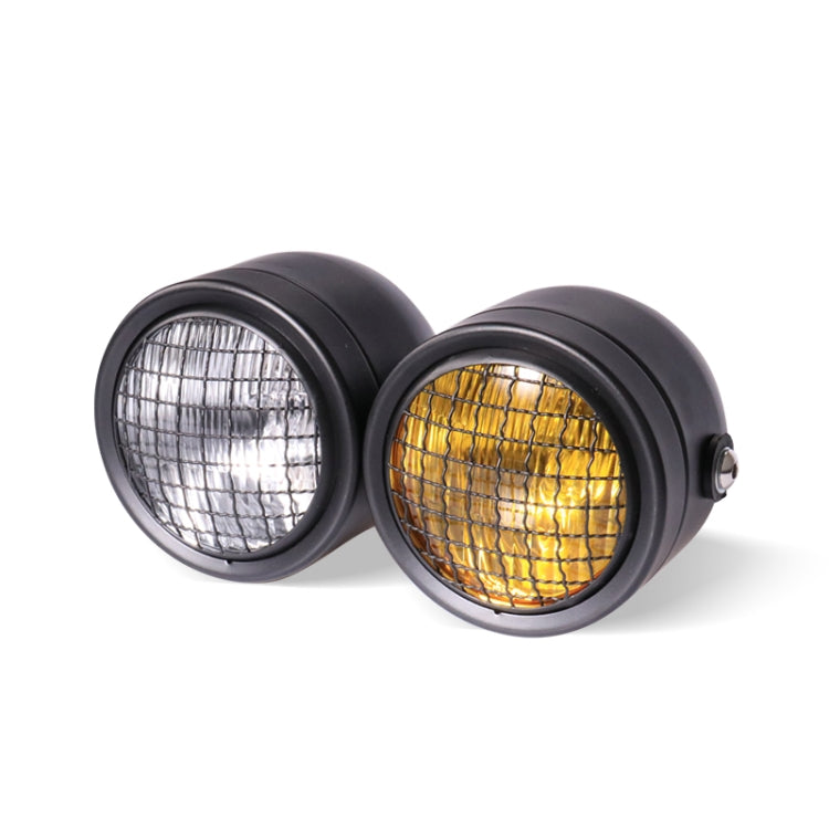Motorcycle Retro Headlight CG125 Metal Universal Headlight Retro Dual Lamp