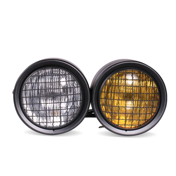 Motorcycle Retro Headlight CG125 Metal Universal Headlight Retro Dual Lamp