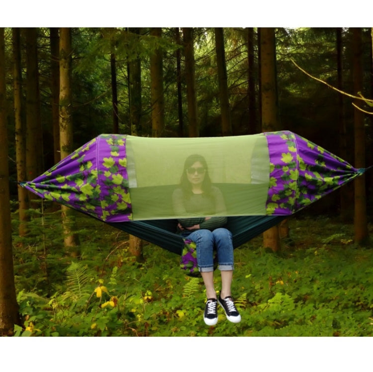 Outdoor Camping Mosquito-Proof Shade Hammock Parachute Cloth Printed Mosquito Net Hammock, Size: 270x140cm