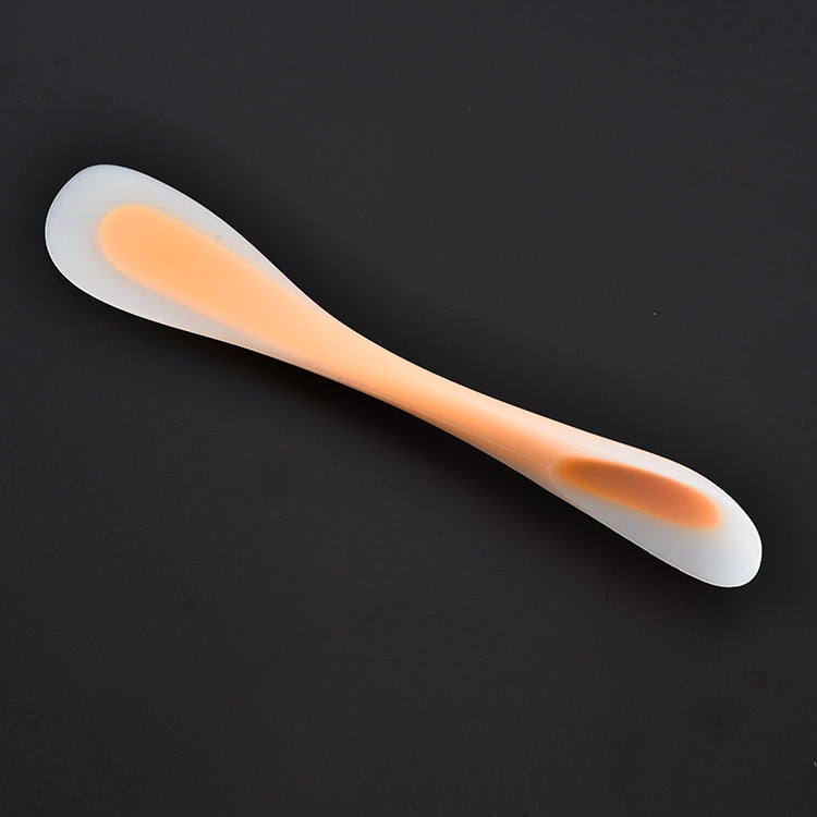 Multifunctional Double-Headed Dual-Purpose Silicone Spatula Translucent Spoon Baking Tool, Random Color Delivery