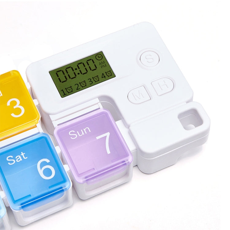 TF-248 7-Cell Smart Timing Reminder Plastic Pill Box Pill Storage Box