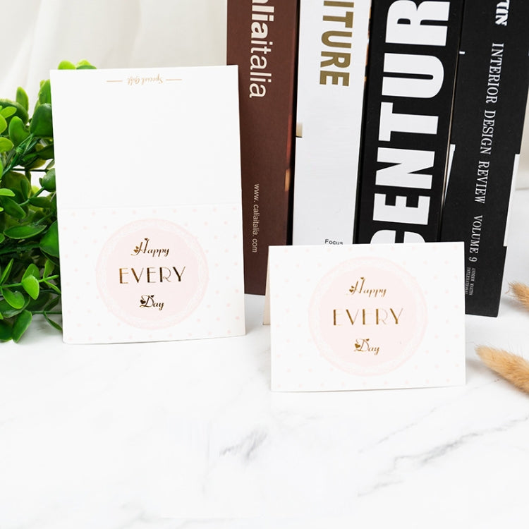 100 PCS Valentines Day Bronzing Greeting Card Flower Shop Birthday Thank You Card