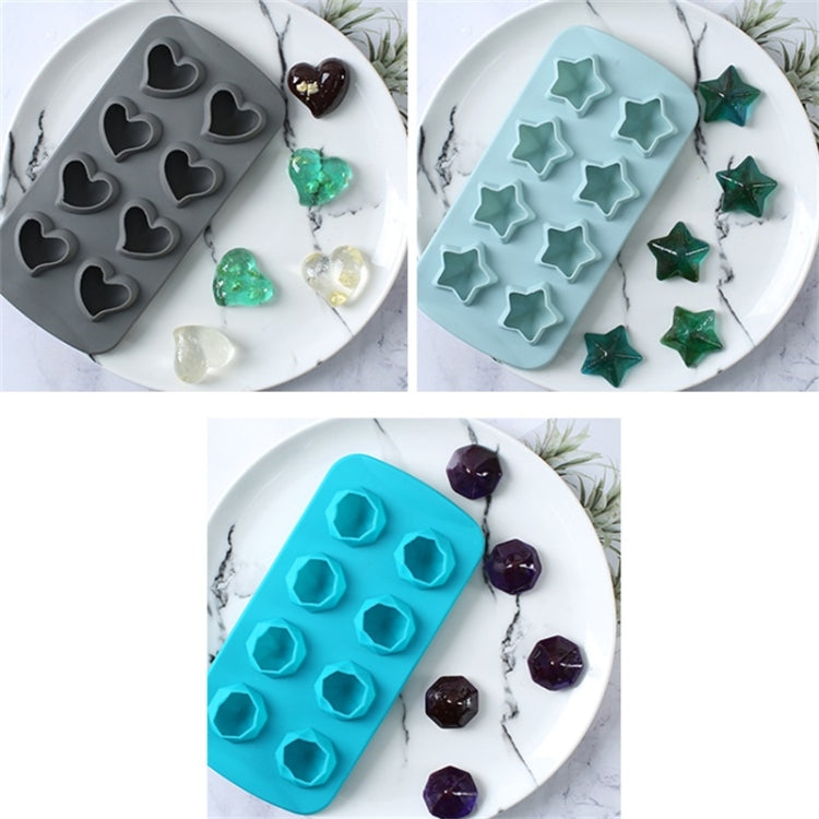 2 PCS Creative Silicone Ice Tray Mold 8 Continuous Mould Home-Made DIY Ice Tray Box, Style: