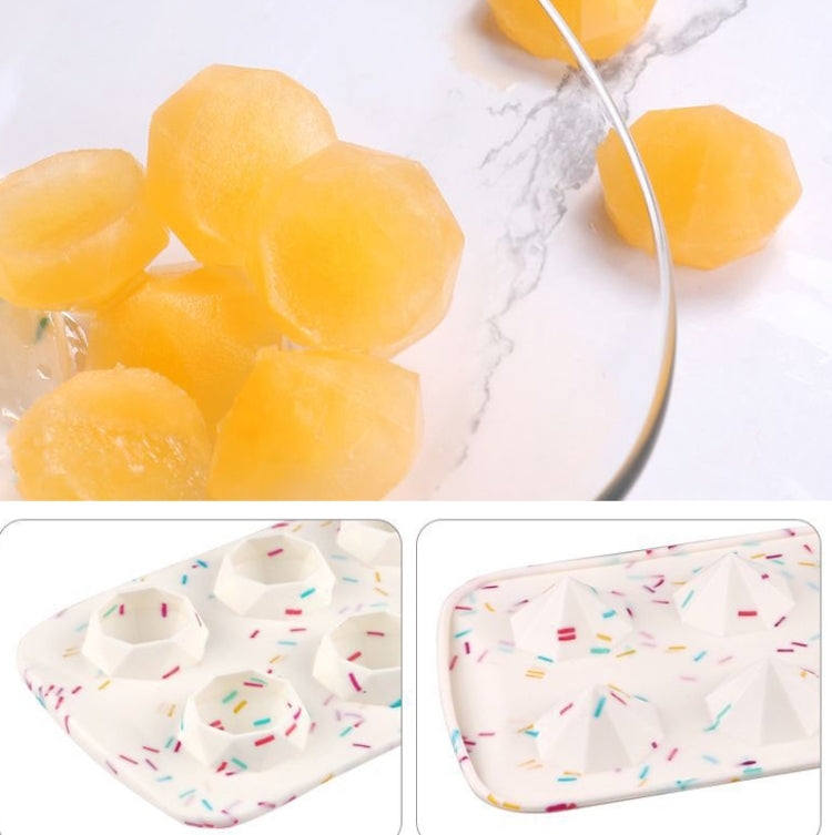 2 PCS Creative Silicone Ice Tray Mold 8 Continuous Mould Home-Made DIY Ice Tray Box, Style: