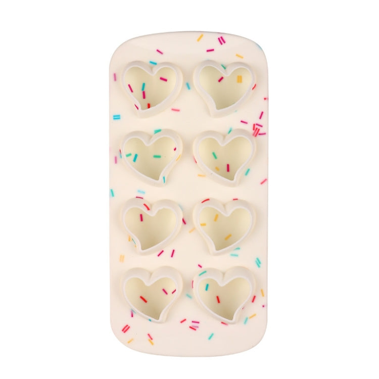 2 PCS Creative Silicone Ice Tray Mold 8 Continuous Mould Home-Made DIY Ice Tray Box, Style: