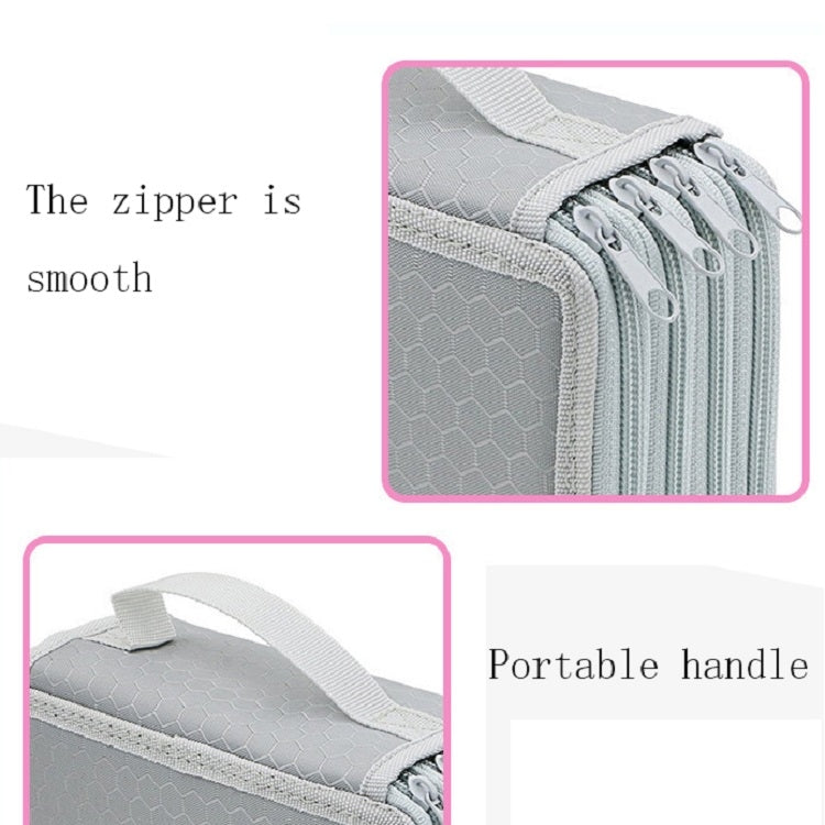 Solid Color Square Four-Layer Pencil Case Sketch Colorful Pencil Case With 72 Holes