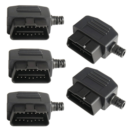 5 PCS 16PIN Car Male Connector OBD2 Connector Plug + Shell + Line Card + Screw OBD Plug J1962M, OBD Plug