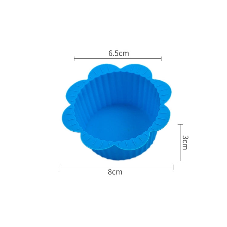 20 PCS DIY Baking Mold Macaron Lace Shape Silicone Cake Cup Pudding Egg Tart Muffin Cup Mold,Random Color Delivery