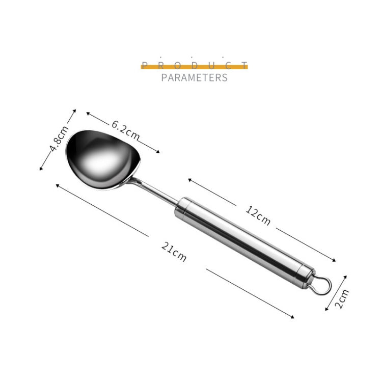 2 PCS 304 Stainless Steel Ice Cream Spoon Dessert Spoon Ice-Cream Scoop