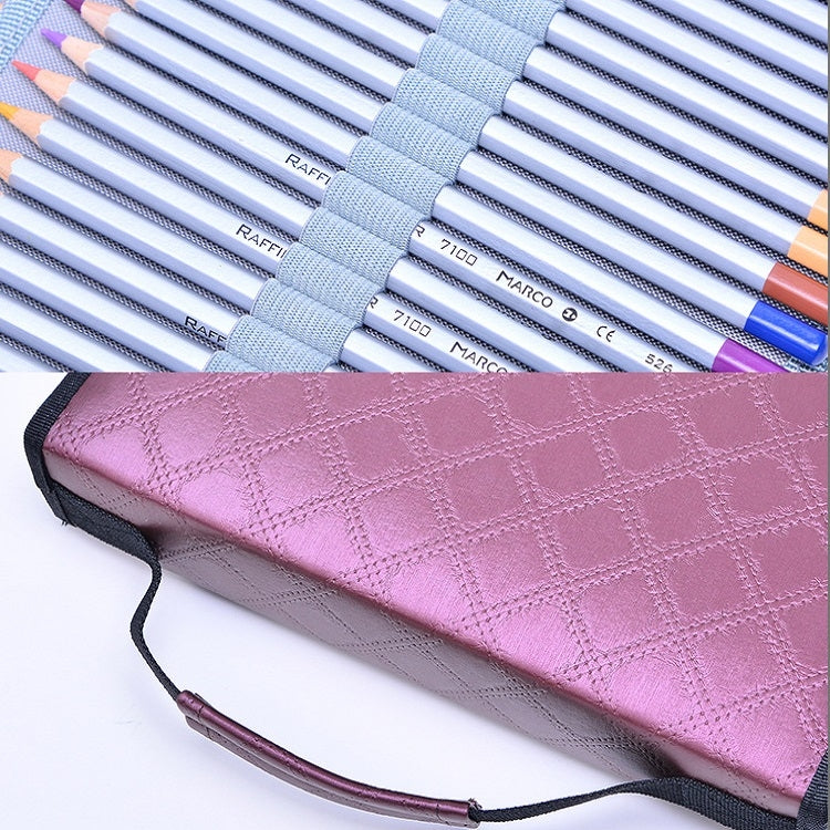 Solid Color Large Capacity 150 Hole Square PU Pencil Case