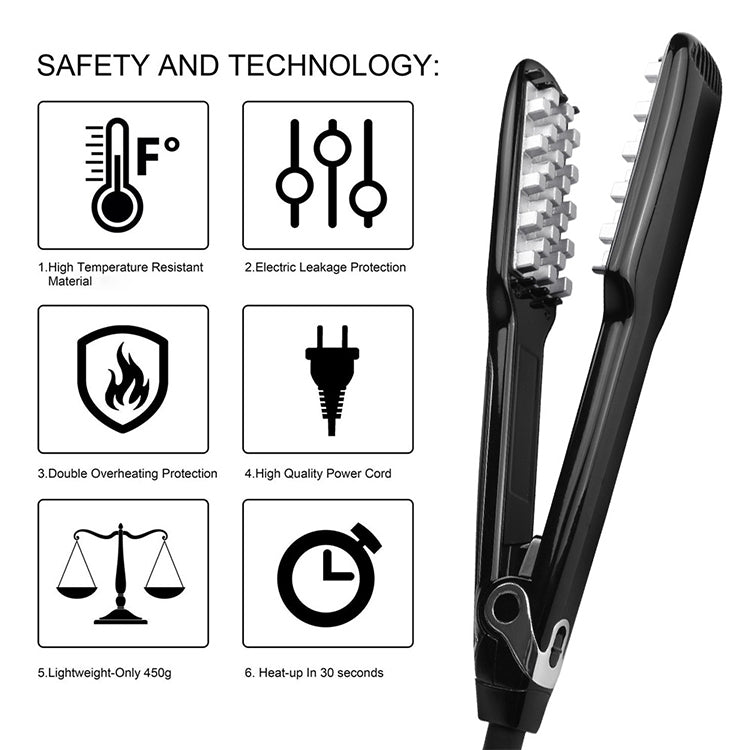 Multi-functional Long & Short Hair Styling Iron Ceramic Tourmaline Volumizing Hair Iron