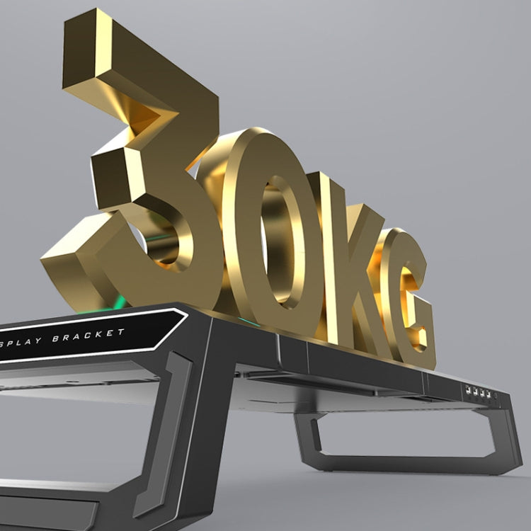 ICE COOREL T1 Monitor Increased Rack Foldable Laptop Stand With RGB Lighting & 4xUSB Expansion Interface