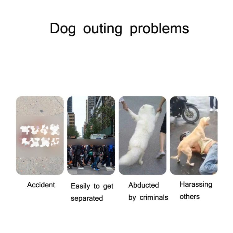 Medium & Large Dog Tractor With LED Light For Night Travel Lighting Traction Rope