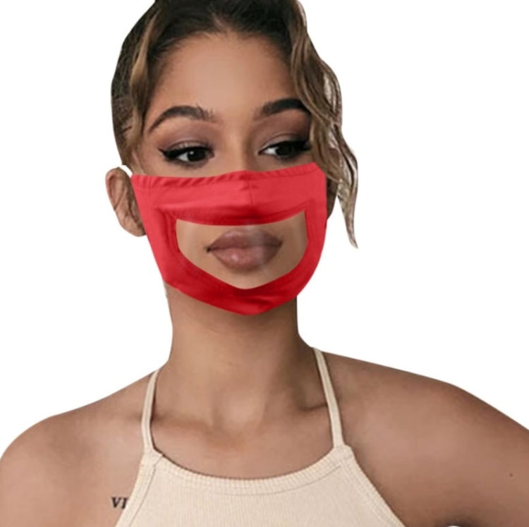 Anti-Fog Lip Language Face Shield For The Deaf And Mute Solid Color Printing Face Shield