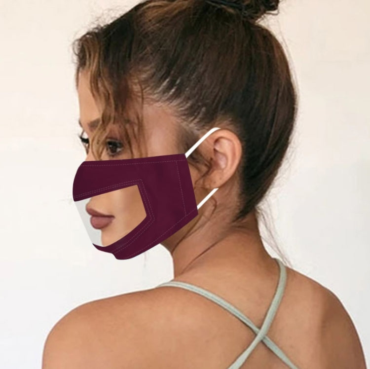 Anti-Fog Lip Language Face Shield For The Deaf And Mute Solid Color Printing Face Shield