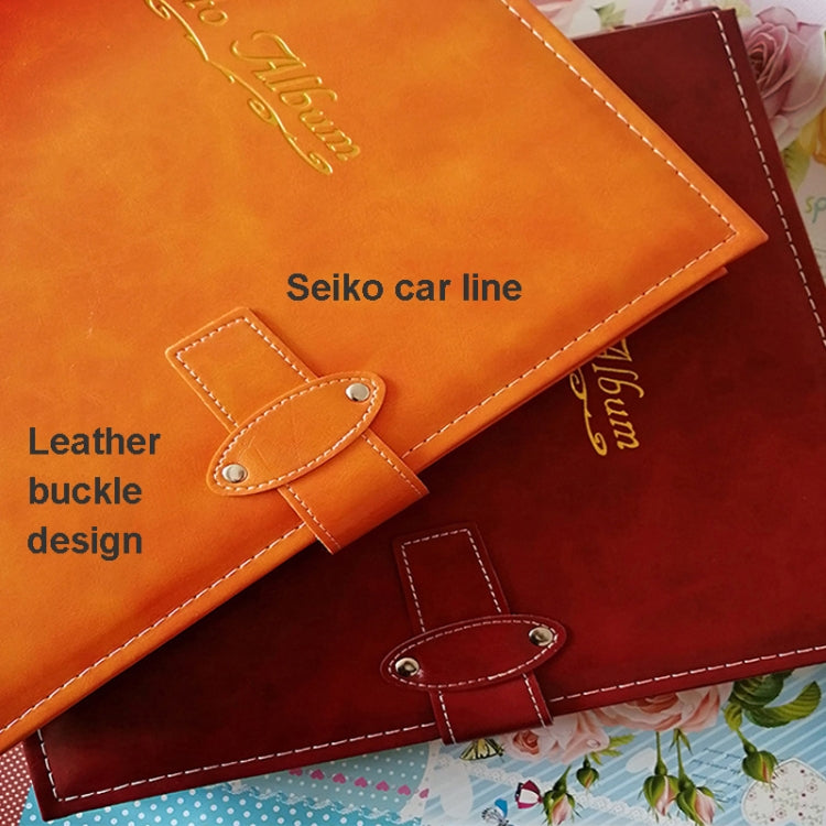 6 inch 500 Sheets Interstitial PP Album PU Leather Retro Bronzing Cover Photo Album