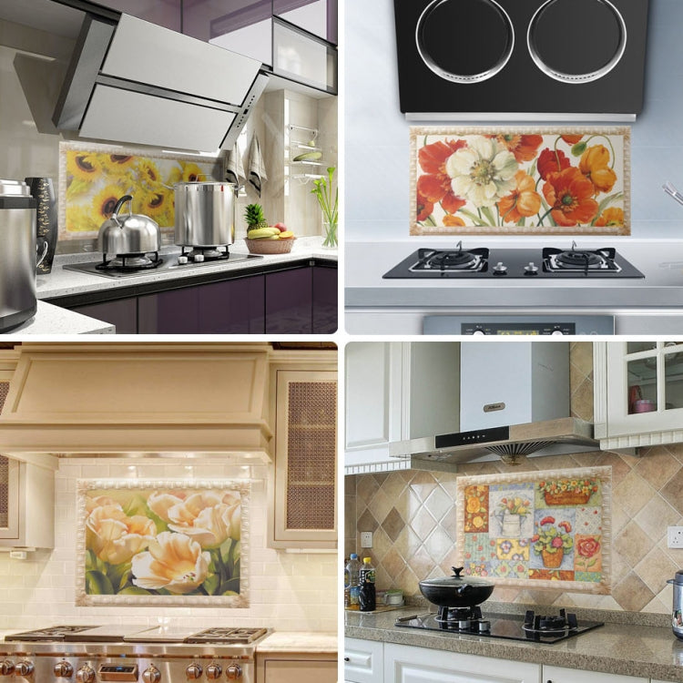 Self-Adhesive Heat-Resistant Oil-Proof Stickers Household Kitchen Stove Tile Wall Stickers