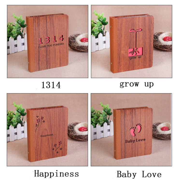 6-Inch 32 Sheets Wooden DIY Photo Album Creative Gift