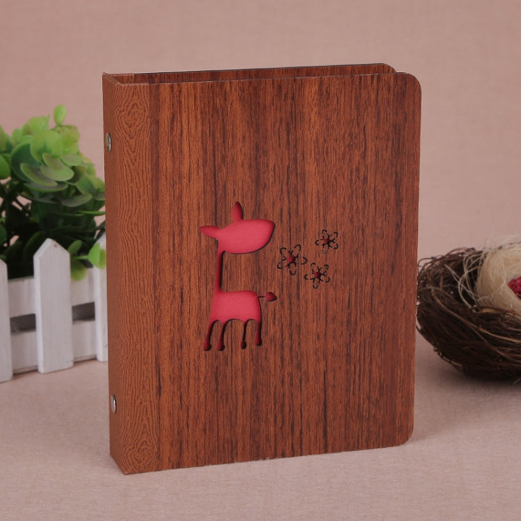 6-Inch 32 Sheets Wooden DIY Photo Album Creative Gift