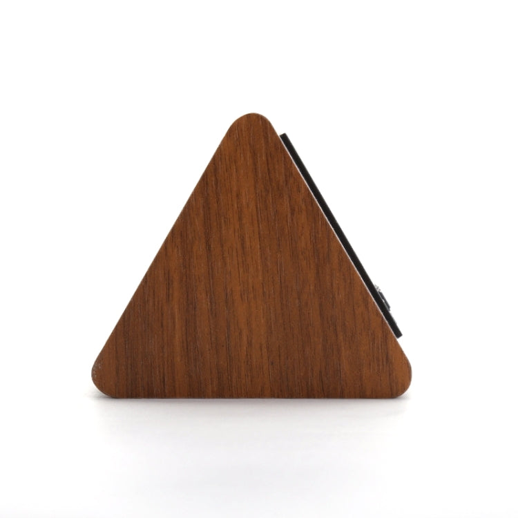 Mute Luminous Electronic Clock Wooden Sound Control Small Triangle Alarm Clock