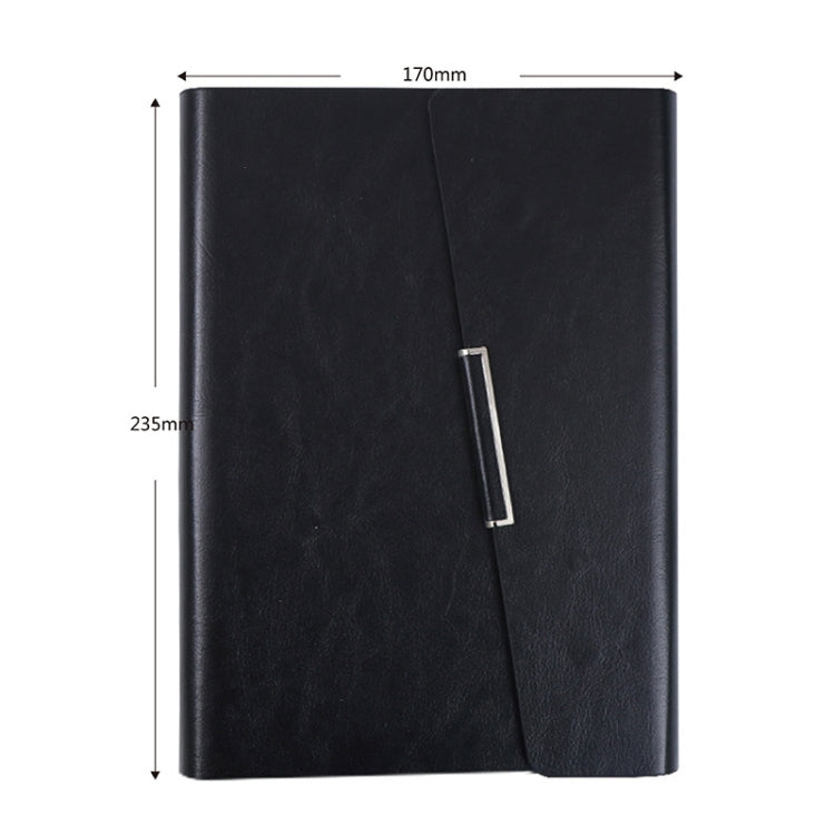 Business Notebook Imitation Leather PU Tri-Fold Loose-Leaf Notepad
