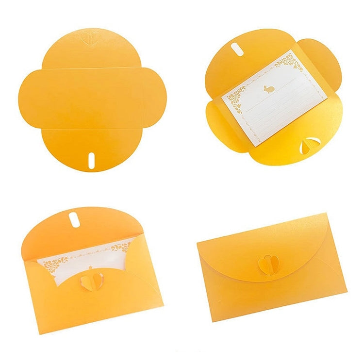 10pcs Love Buckle Pearl Paper Hot Stamping Envelope Invitation Letter