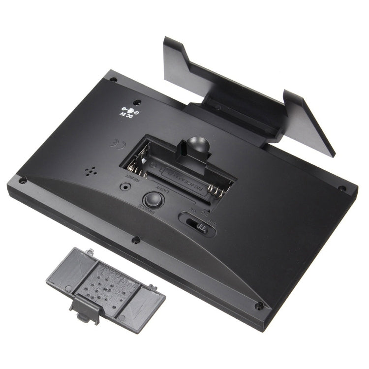 8082T Weather Forecast Clock LED Color Screen Perpetual Calendar Temperature And Humidity Intelligent Voice Control Electronic Alarm Cloc,Specification: