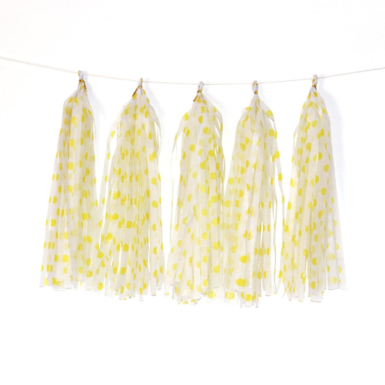 Color Polka Dot Paper Tassels Birthday Room Decoration Ribbon Garland