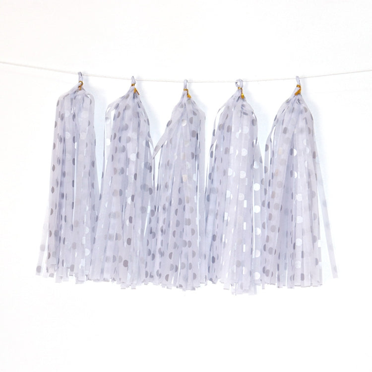 Color Polka Dot Paper Tassels Birthday Room Decoration Ribbon Garland
