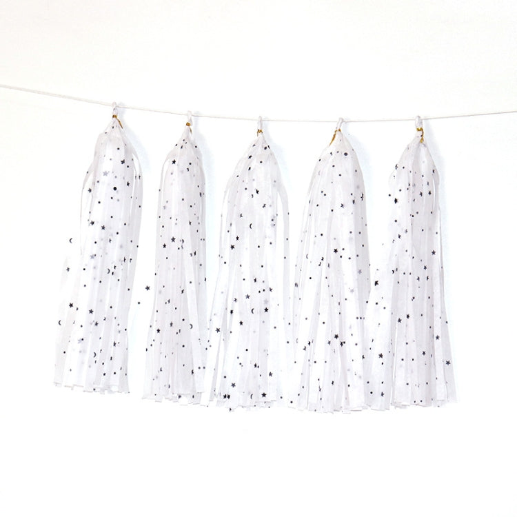 Color Polka Dot Paper Tassels Birthday Room Decoration Ribbon Garland