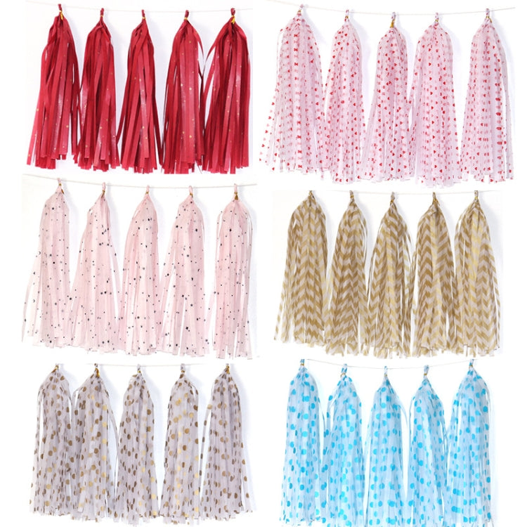 Color Polka Dot Paper Tassels Birthday Room Decoration Ribbon Garland