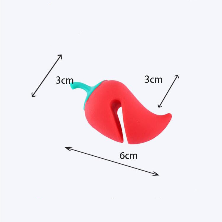Small Pepper Shape Pot Lid Overflow Preventer Silicone Pot Lid Raised Anti Overflow Gadgets