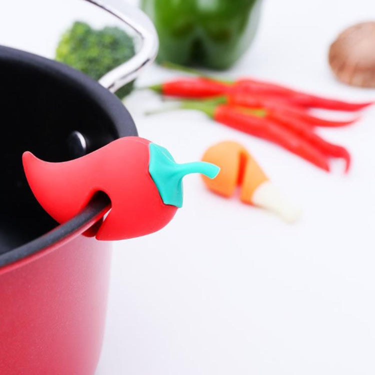 Small Pepper Shape Pot Lid Overflow Preventer Silicone Pot Lid Raised Anti Overflow Gadgets