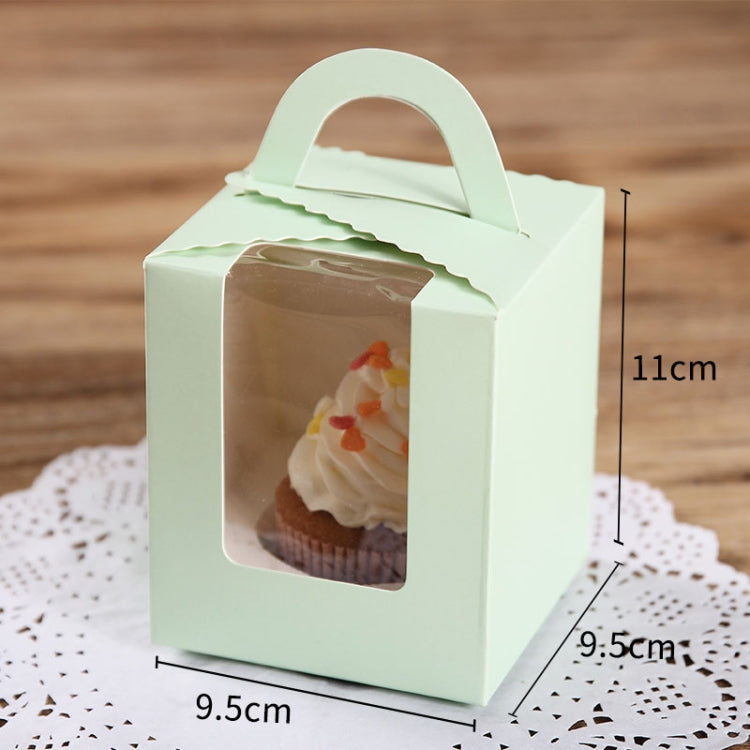 50 Pieces Muffin Cup Cake Box Portable Window Cake Packaging Box